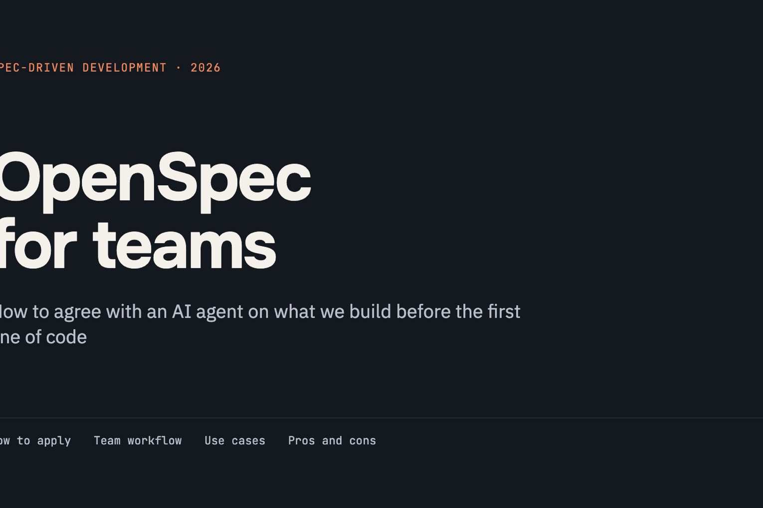 OpenSpec for Teams